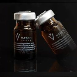 V-Tech Serum bottles for commercial food processing and wholesale food manufacturing applications with professional labeling.